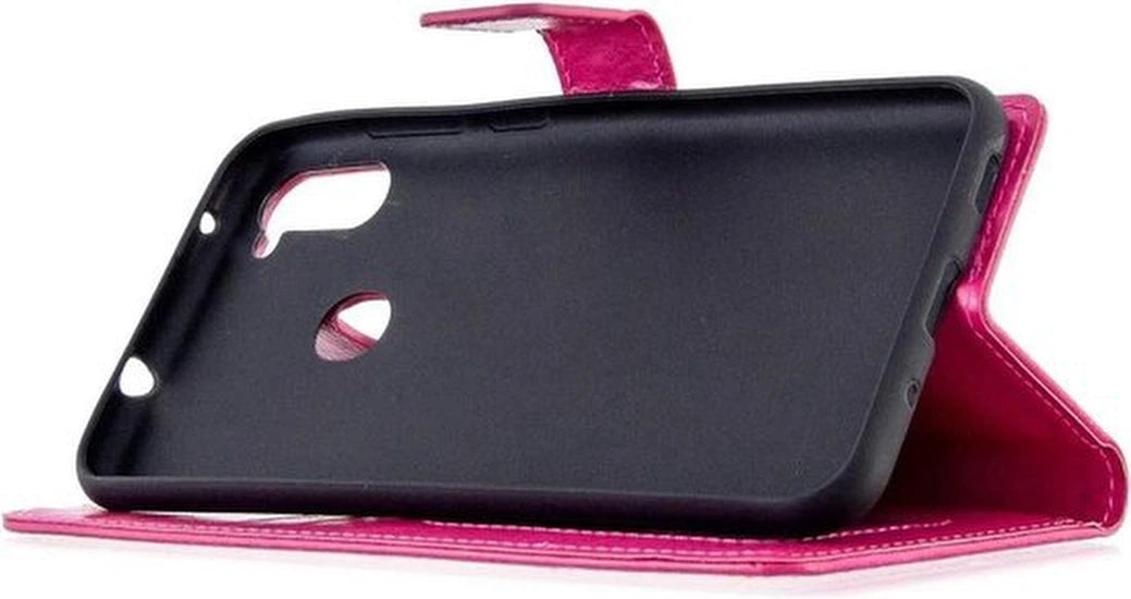 Portemonnee Hoesje - 2 Pack Screenprotector Geschikt voor: Samsung Galaxy A11 - Roze