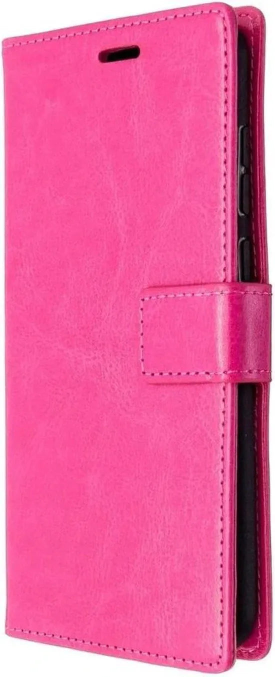 Samsung Galaxy A11 Hoesjes – Portemonnee Hoes – 2 Pack Screenprotector – Pasjeshouder – Roze-Ilumina Benelux