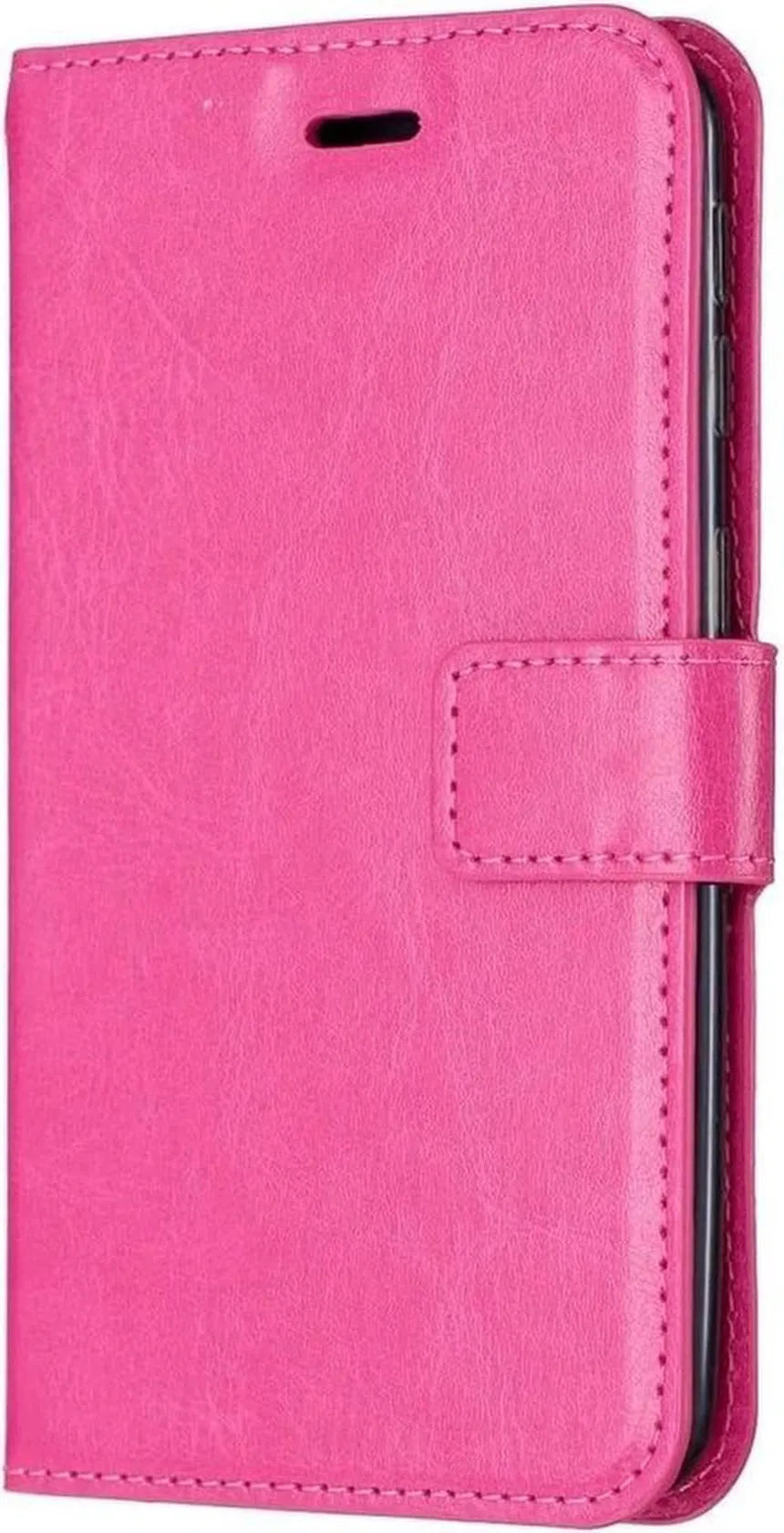 Huawei P Smart Z Hoesjes – Portemonnee Book Case – Pasjeshouder – 2x Screenprotector – Roze-Ilumina Benelux