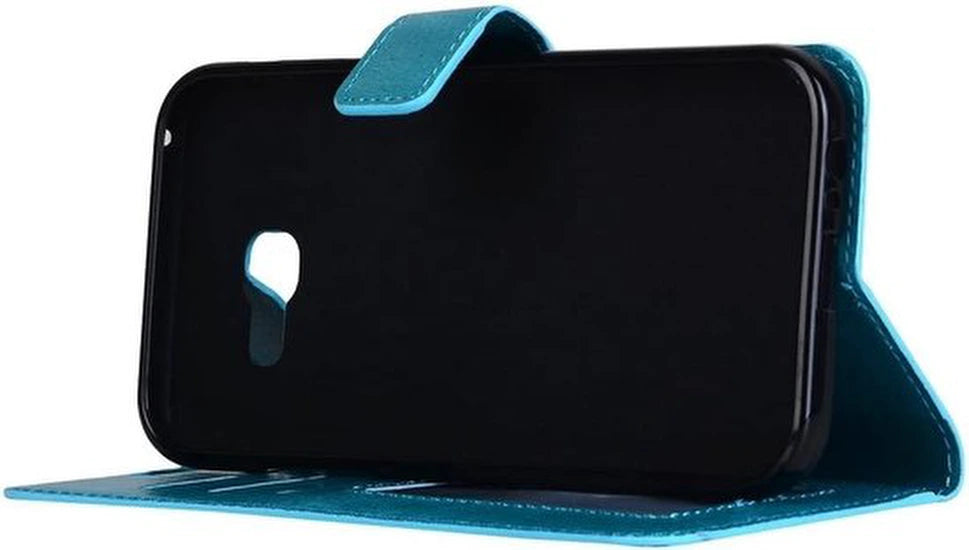 Portemonnee Hoesje - 2 Pack Screenprotector Geschikt voor: Samsung Galaxy A5 (2017) / A520 - Turquoise