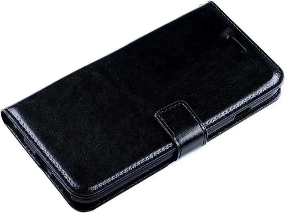 iPhone 7 Plus/8 Plus Hoesjes – Portemonnee Book Case – Pasjeshouder – 2x Screenprotector Gehard Glas – Zwart-Ilumina Benelux