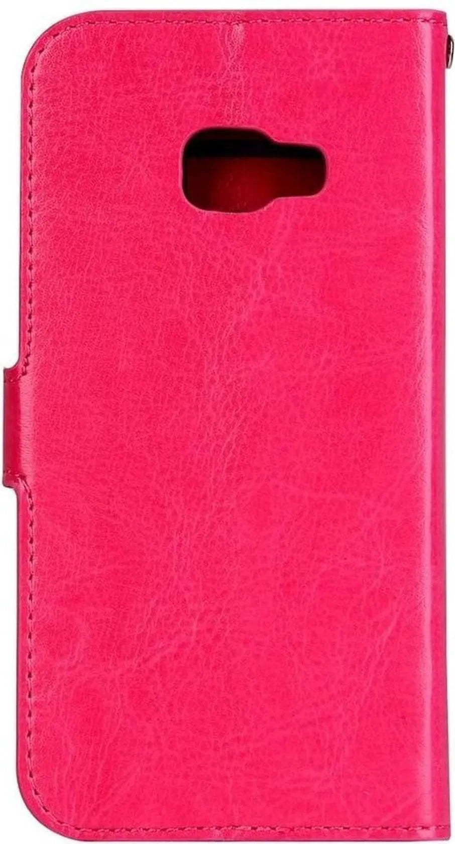 Samsung Galaxy A3 (2017) Hoesjes – Portemonnee Hoes – 2 Pack Screenprotector – Pasjeshouder – Roze-Ilumina Benelux