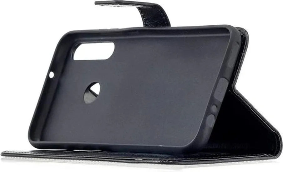 Huawei P40 Lite E Hoesjes – Portemonnee Book Case – Pasjeshouder – 2x Screenprotector – Zwart-Ilumina Benelux