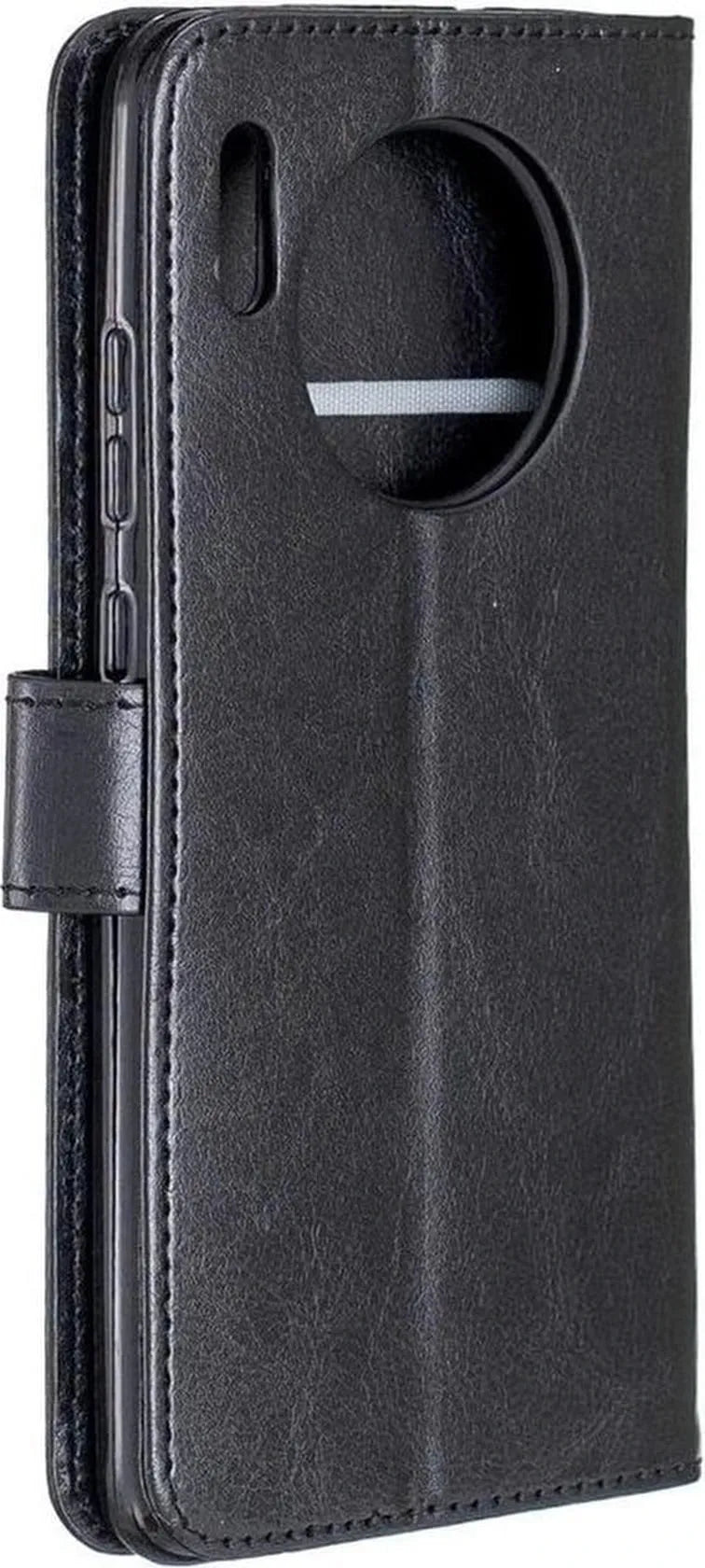 Huawei Mate 30 Lite Hoesjes – Portemonnee Book Case – Pasjeshouder – 2x Screenprotector – Zwart-Ilumina Benelux