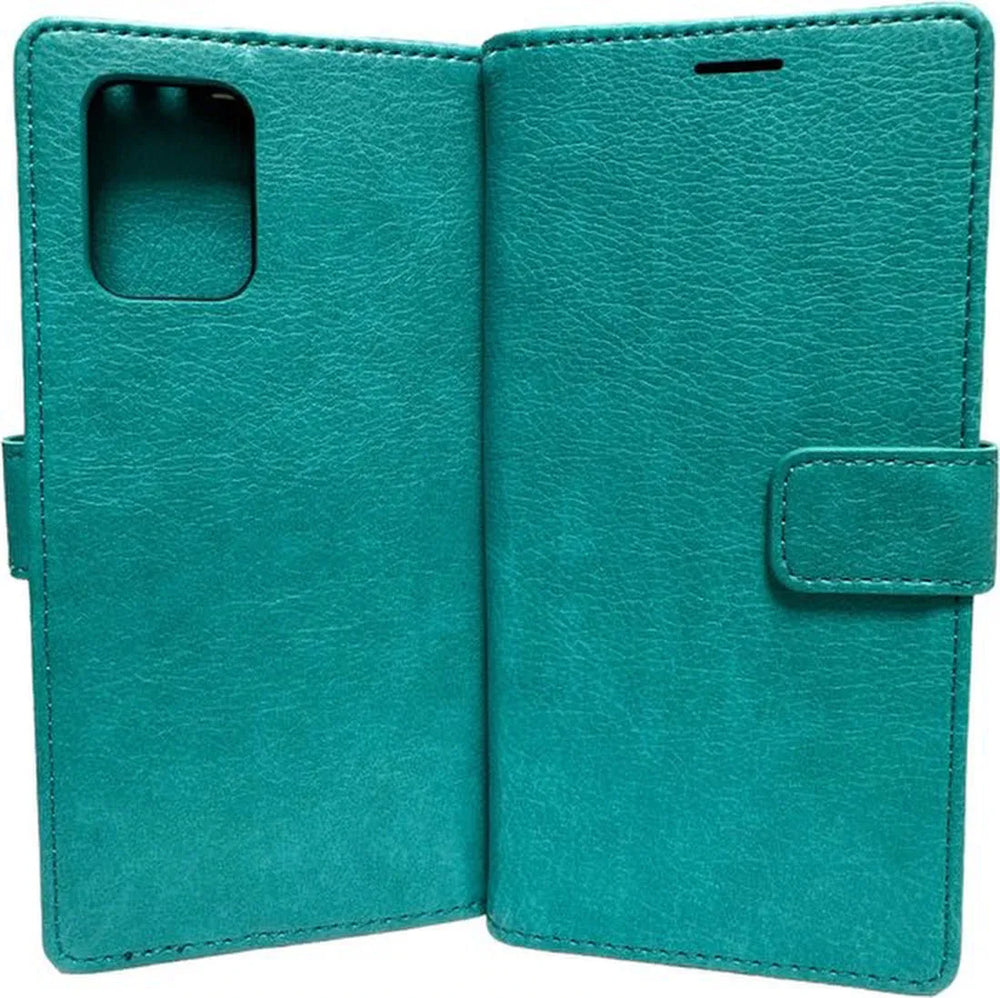 Samsung Galaxy S10 Lite Hoesjes – Portemonnee Hoes – 2 Pack Screenprotector – Turquoise-Ilumina Benelux