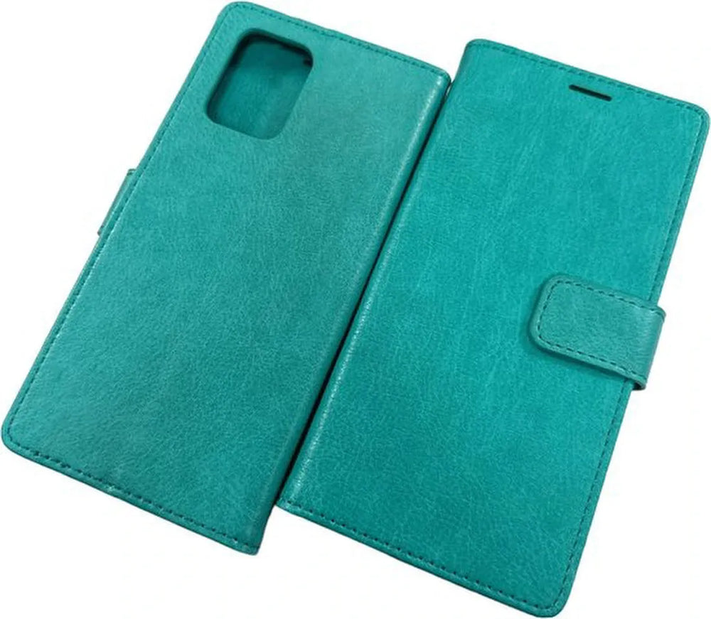 Samsung Galaxy S10 Lite Hoesjes – Portemonnee Hoes – 2 Pack Screenprotector – Turquoise-Ilumina Benelux
