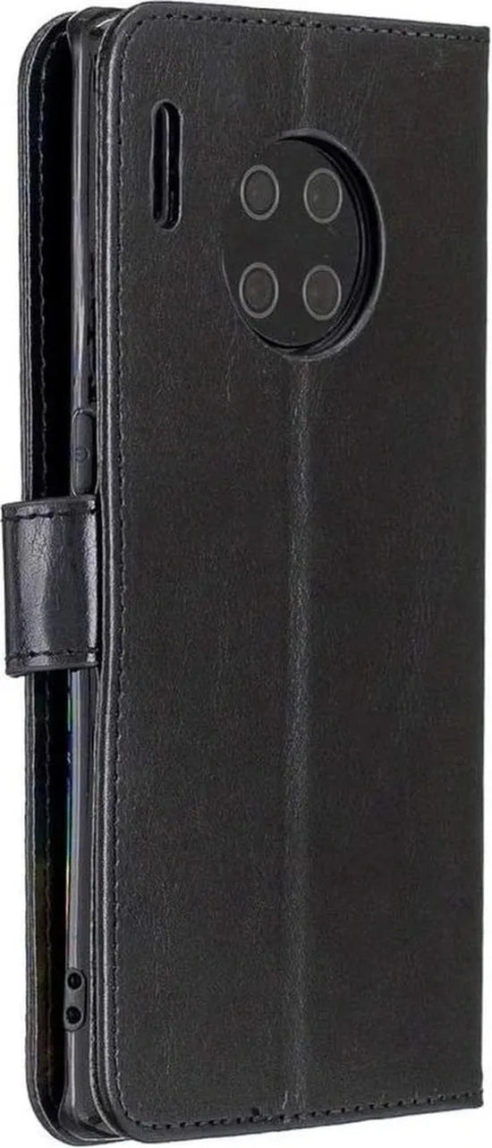 Huawei Mate 30 Pro Hoesjes – Portemonnee Book Case – Pasjeshouder – 2x Screenprotector – Zwart-Ilumina Benelux