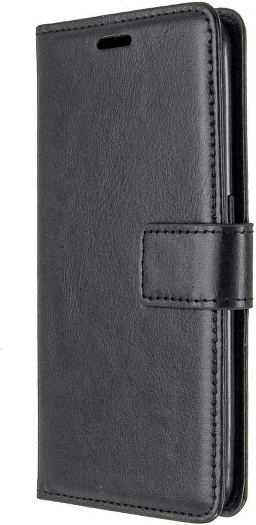 Samsung Galaxy A01 Hoesjes – Portemonnee Hoes – 2 Pack Screenprotector – Pasjeshouder – Zwart