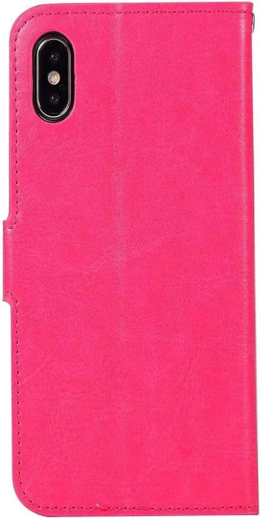 iPhone XR Hoesjes – Portemonnee Book Case – Magneetsluiting – 2x Gehard Glas Screenprotector – Roze-Ilumina Benelux