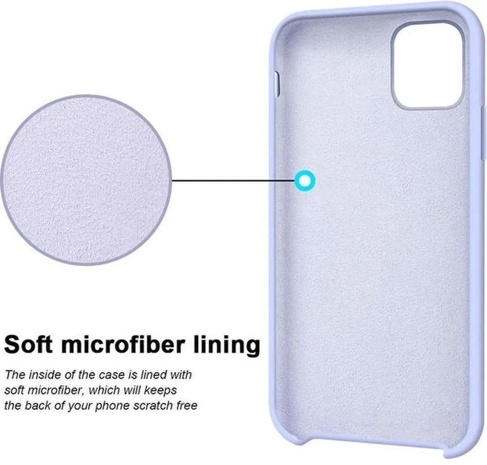iPhone 11 Pro Max Hoesjes – Siliconen Backcover + Screenprotector – Gehard Glas – Anti-kras – Paars-Ilumina Benelux