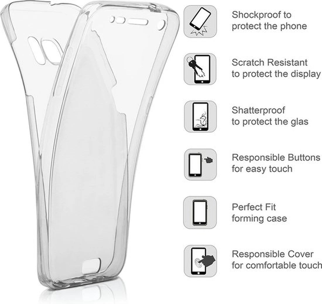 Silicone Hoesje Voor en Achter Transparant - Geschikt Voor Samsung Galaxy M20