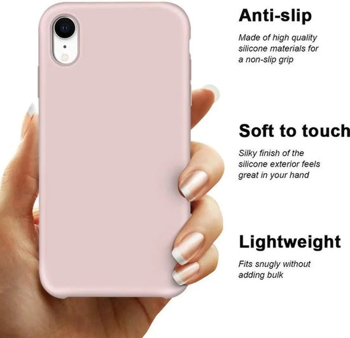 iPhone X / XS Hoesjes – Siliconen Backcover – Soft Silicone – Schokbestendig – Pink Sand-Ilumina Benelux