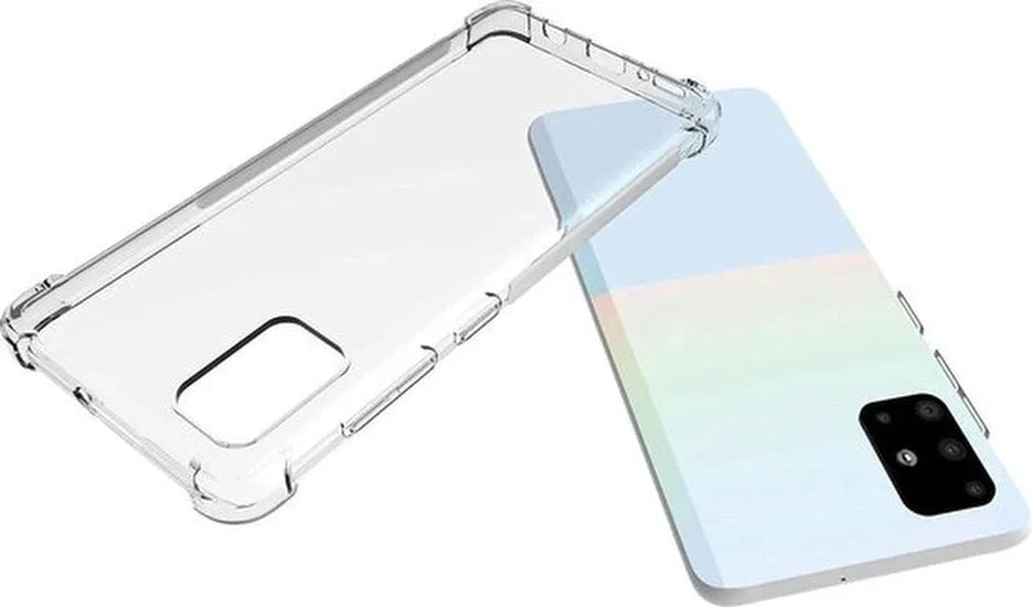 Samsung Galaxy A51 Hoesjes – Siliconen Backcover – Schokbestendig – 2x Screenprotector Gehard Glas – Transparant-Ilumina Benelux