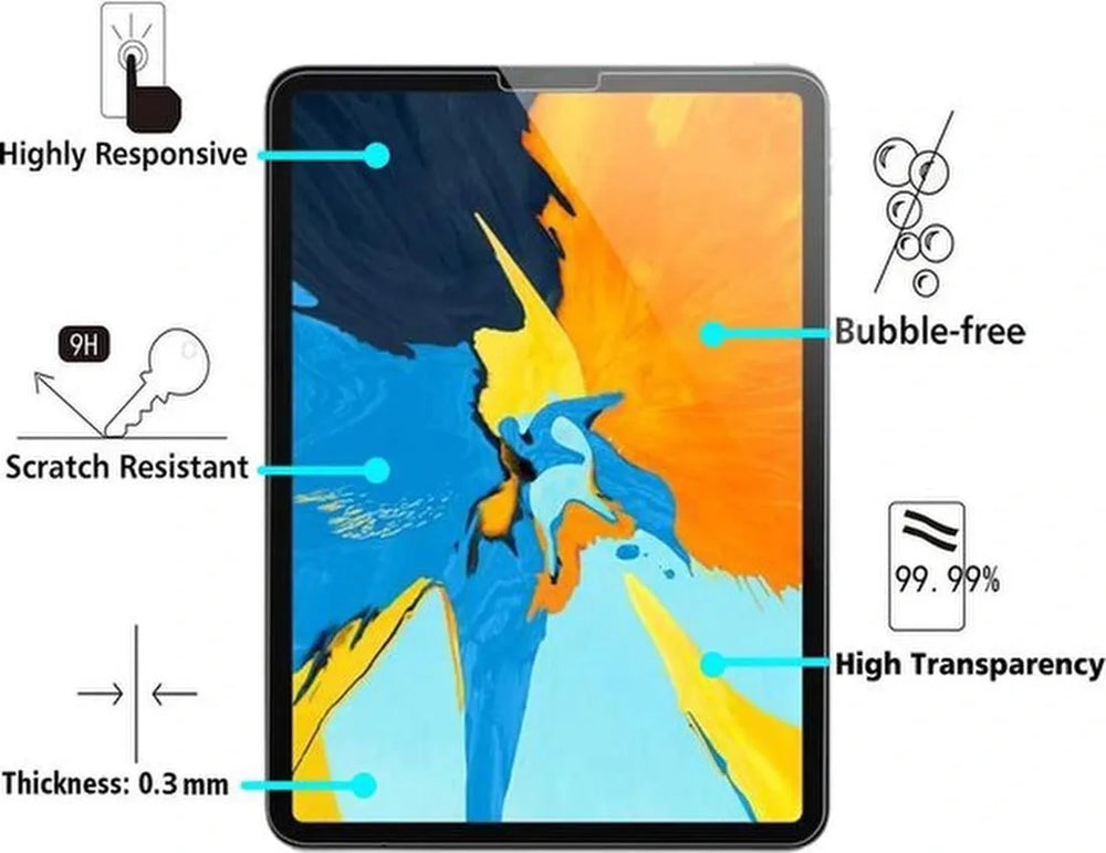 Screenprotector – Geschikt voor iPad Pro 11 (2020/2021/2022) – Gehard Glas – Anti-kras-tabletscreenprotectors-Ilumina Benelux