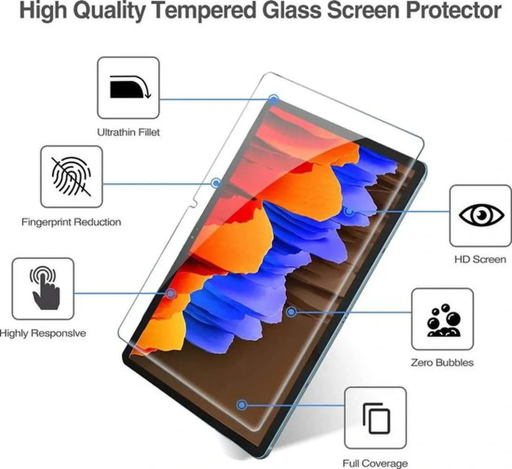 Screenprotector – Geschikt voor Samsung Galaxy Tab S7/S8 11 inch – Gehard Glas – Anti-kras – 3-Pack-tabletscreenprotectors-Ilumina Benelux