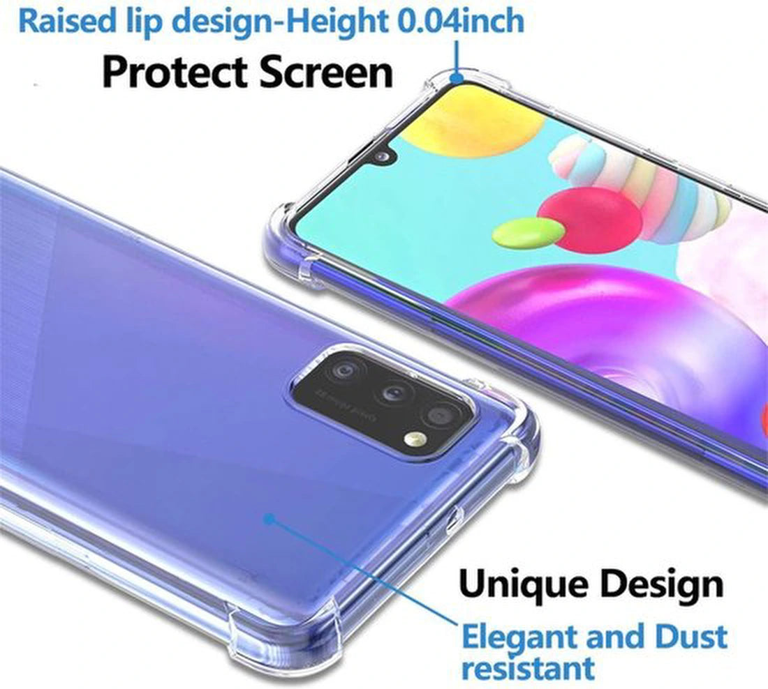 Shockproof Flexibele achterkant Silicone hoesje Transparant Geschikt voor: Samsung Galaxy A31