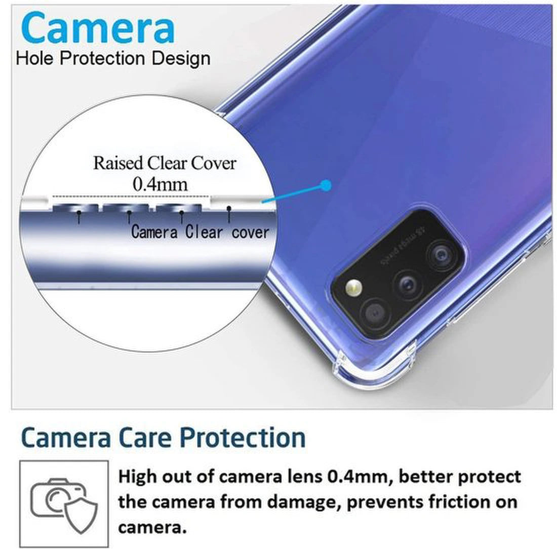 Shockproof Flexibele achterkant Silicone hoesje Transparant Geschikt voor: Samsung Galaxy A31