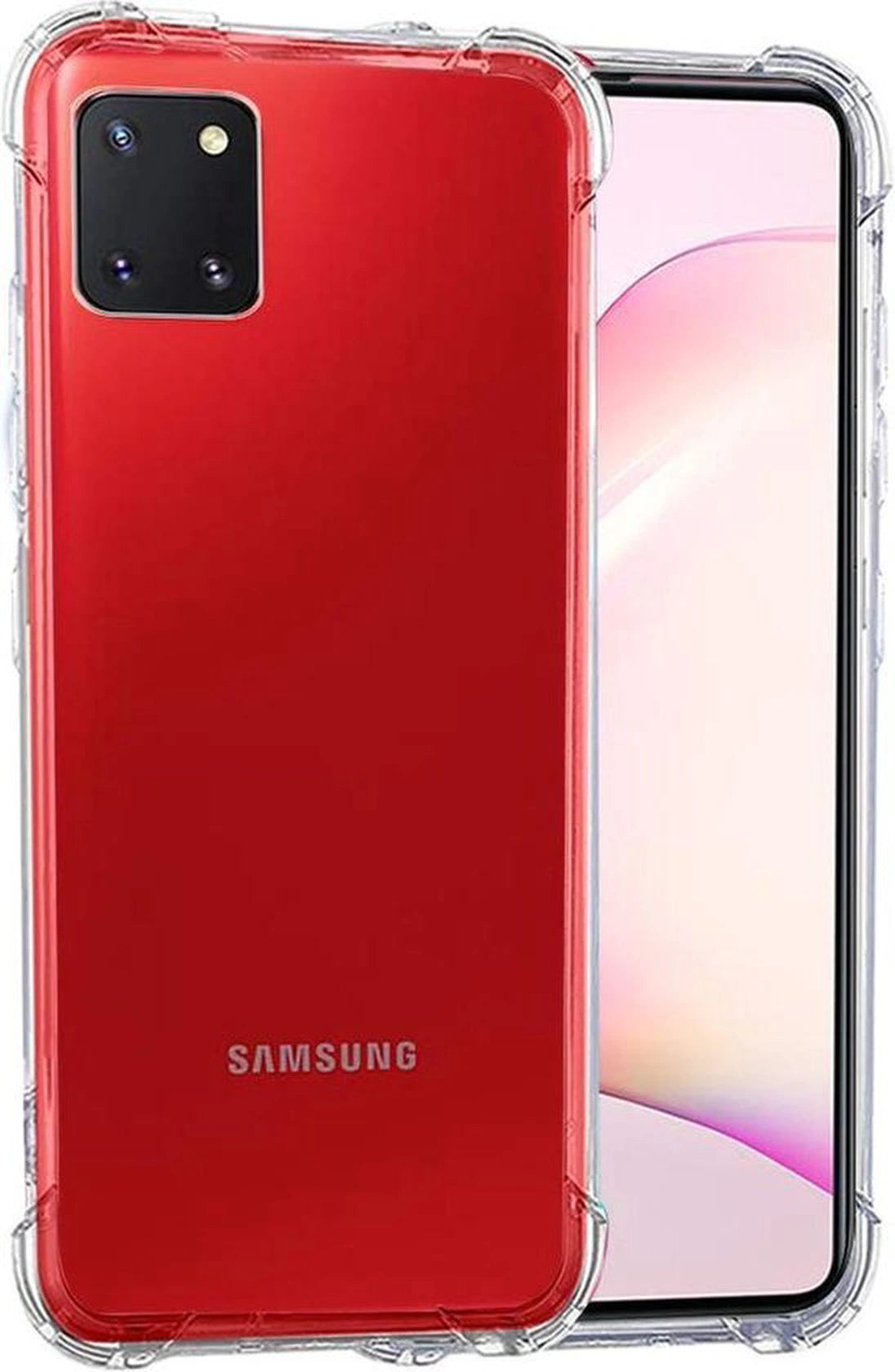 Shockproof Flexibele achterkant Silicone hoesje Transparant Geschikt voor: Samsung Galaxy Note 10 Plus