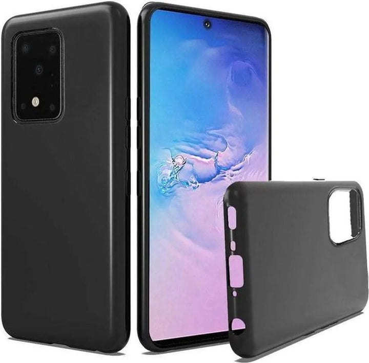 Samsung Galaxy S20 Ultra Hoesjes – Siliconen Backcover – Flexibel – Schokbestendig – Zwart-Ilumina Benelux