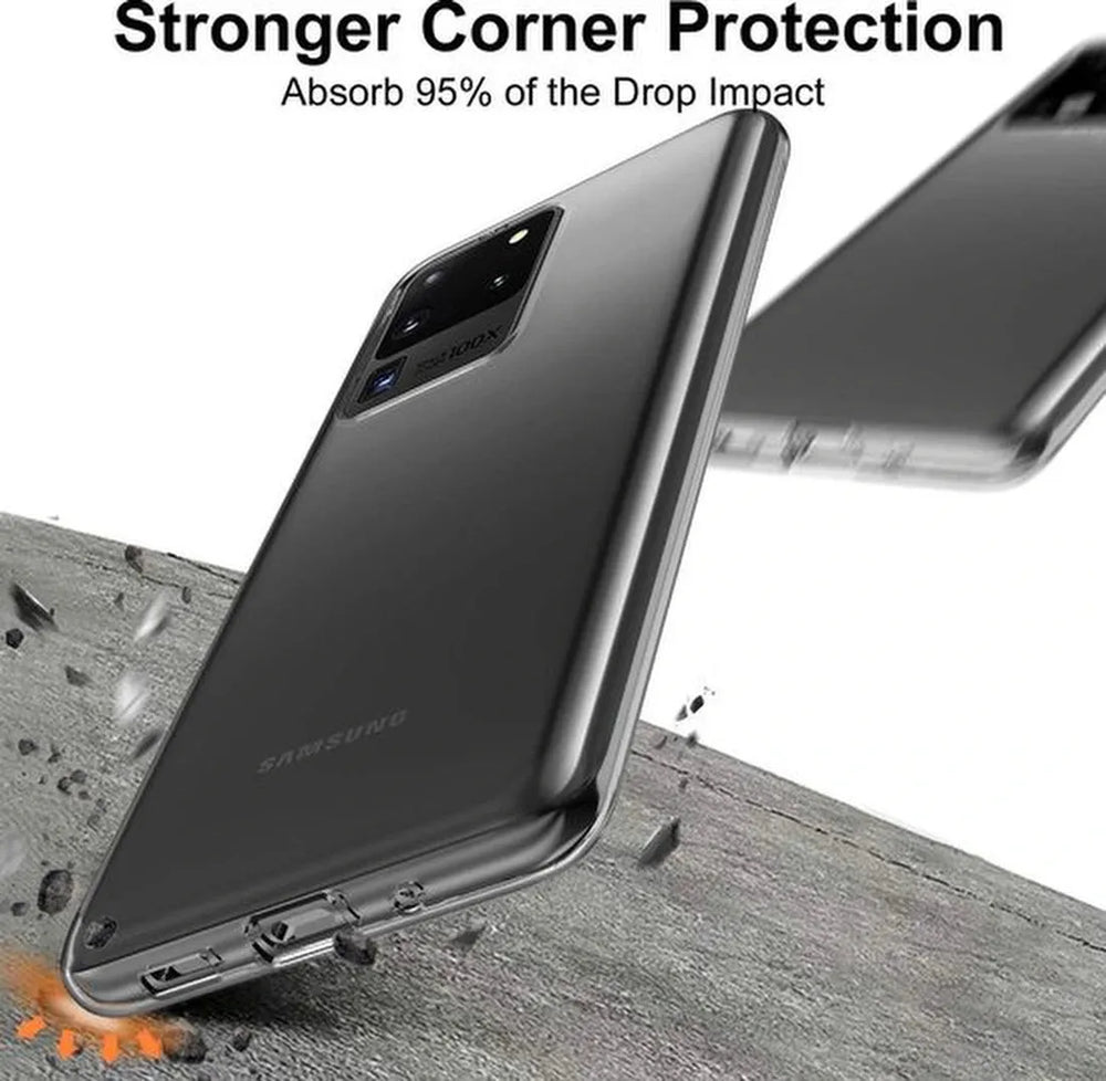 Samsung Galaxy S20 Ultra Hoesjes – Siliconen Backcover – Flexibel – Transparant – Soft Silicone-Ilumina Benelux