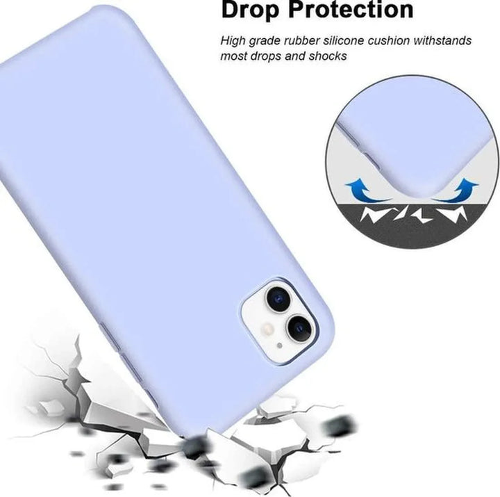 iPhone 12 Hoesjes – Siliconen Liquid Backcover – Soft Touch – Schokbestendig – Paars-Ilumina Benelux