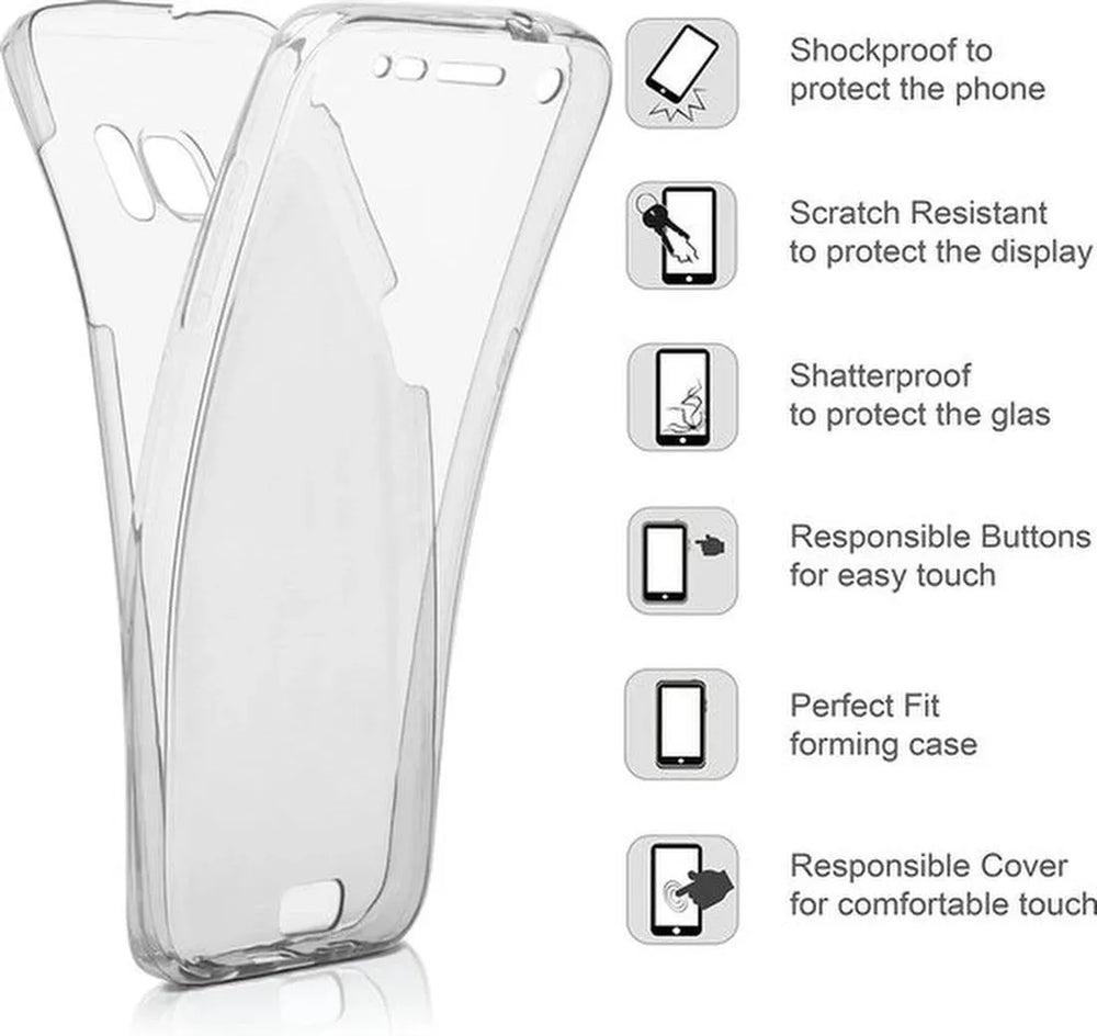 Samsung Galaxy Note 10 Hoesjes – Transparant Siliconen Backcover – Voor- en Achterkant Bescherming – Doorzichtig-Ilumina Benelux