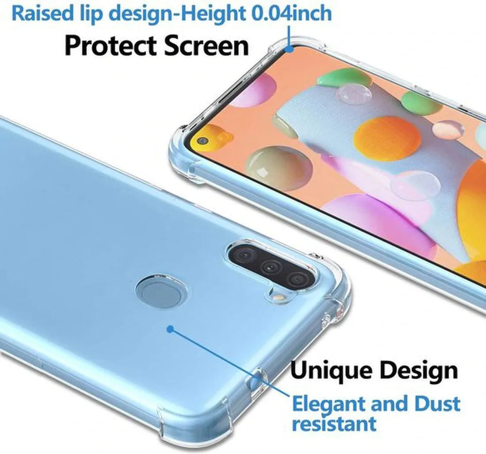 Samsung Galaxy A11 Hoesjes – Siliconen Backcover – Schokbestendig – Flexibel – Transparant-Ilumina Benelux