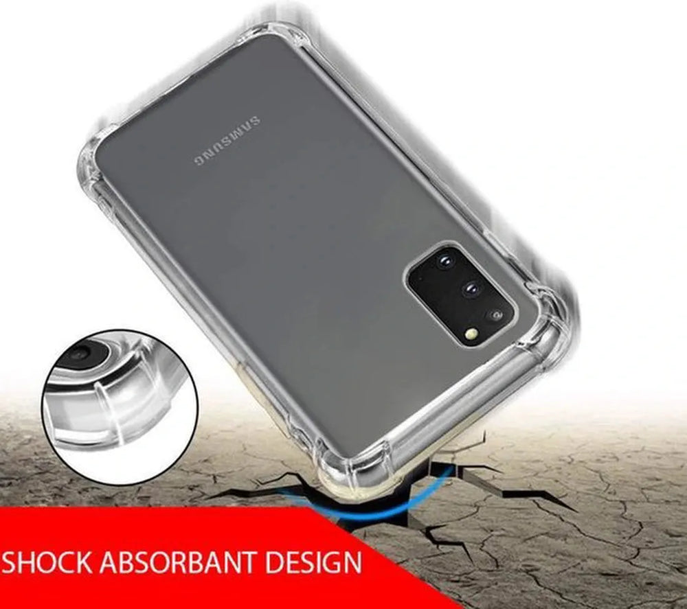 Samsung Galaxy S20 Plus Hoesjes – Soft TPU Siliconen Backcover – Schokbestendig – Zwart-Ilumina Benelux