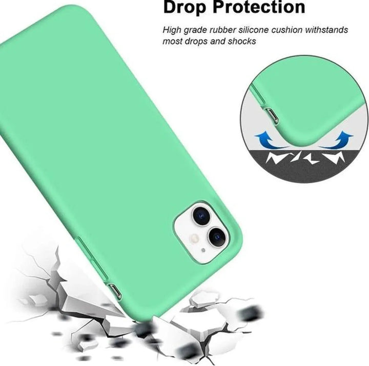 iPhone 12 Pro Hoesjes – Siliconen Liquid Backcover – Soft Touch – Schokbestendig – Spearmint-Ilumina Benelux