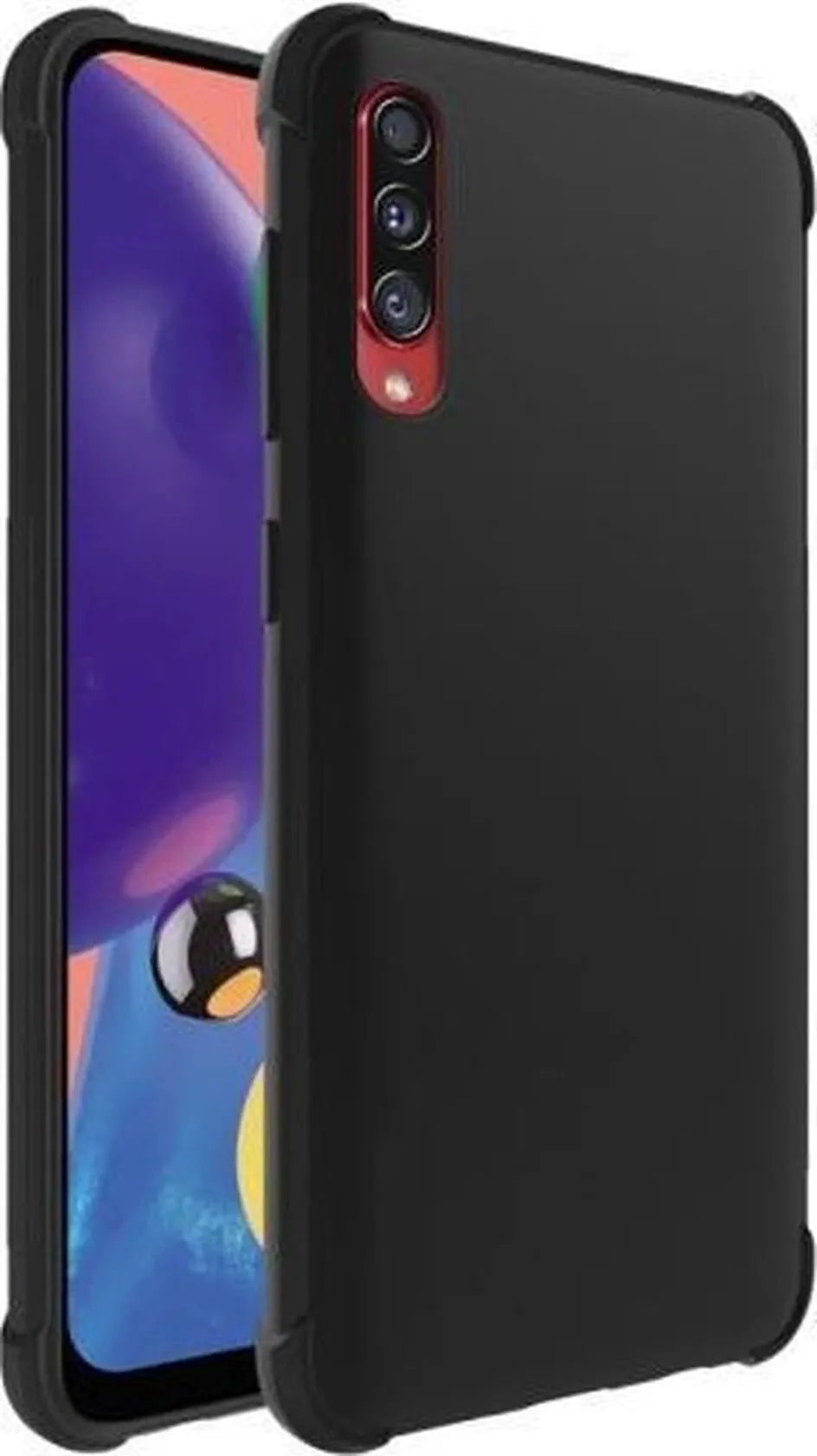 Samsung Galaxy A70S Hoesjes – Soft TPU Siliconen Backcover – Schokbestendig – Zwart-Ilumina Benelux