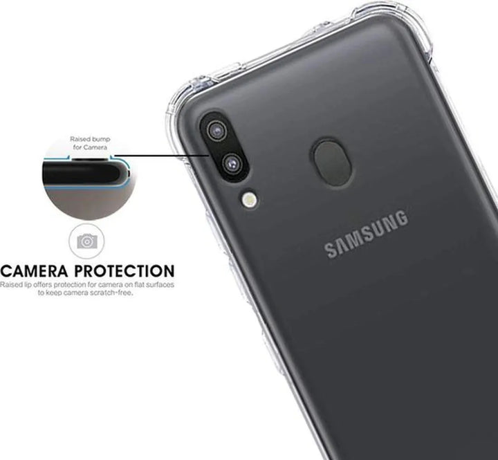 Samsung Galaxy M20 Hoesjes – Soft TPU Siliconen Backcover – Schokbestendig – Zwart-Ilumina Benelux
