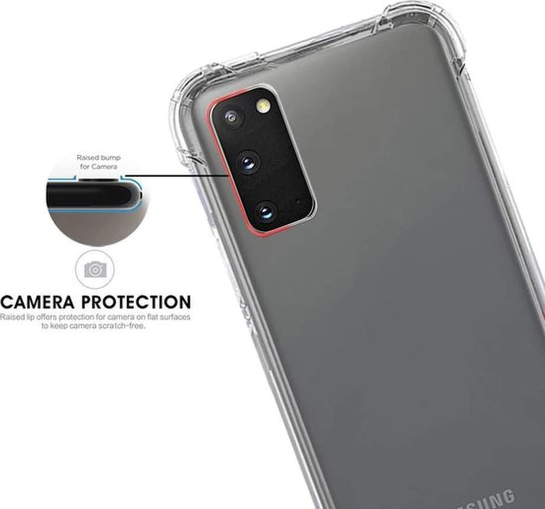 Shockproof Soft TPU hoesje zwart Silicone Case Geschikt voor: Samsung Galaxy S20