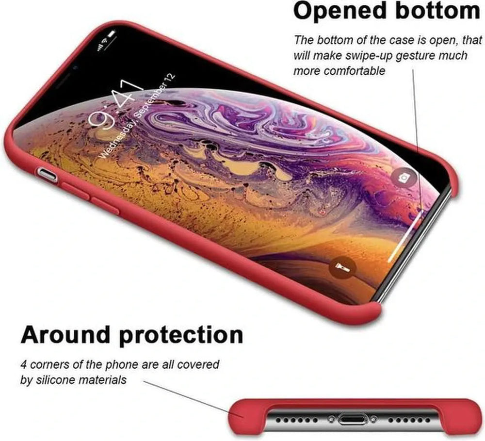 iPhone XS Max Hoesjes – Siliconen Backcover – Soft Silicone – Rood-Ilumina Benelux