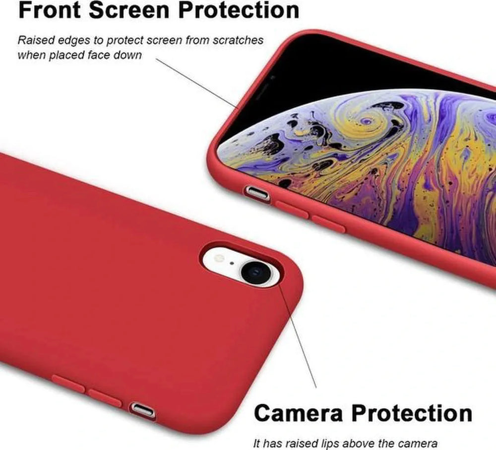 iPhone XS Max Hoesjes – Siliconen Backcover – Soft Silicone – Rood-Ilumina Benelux