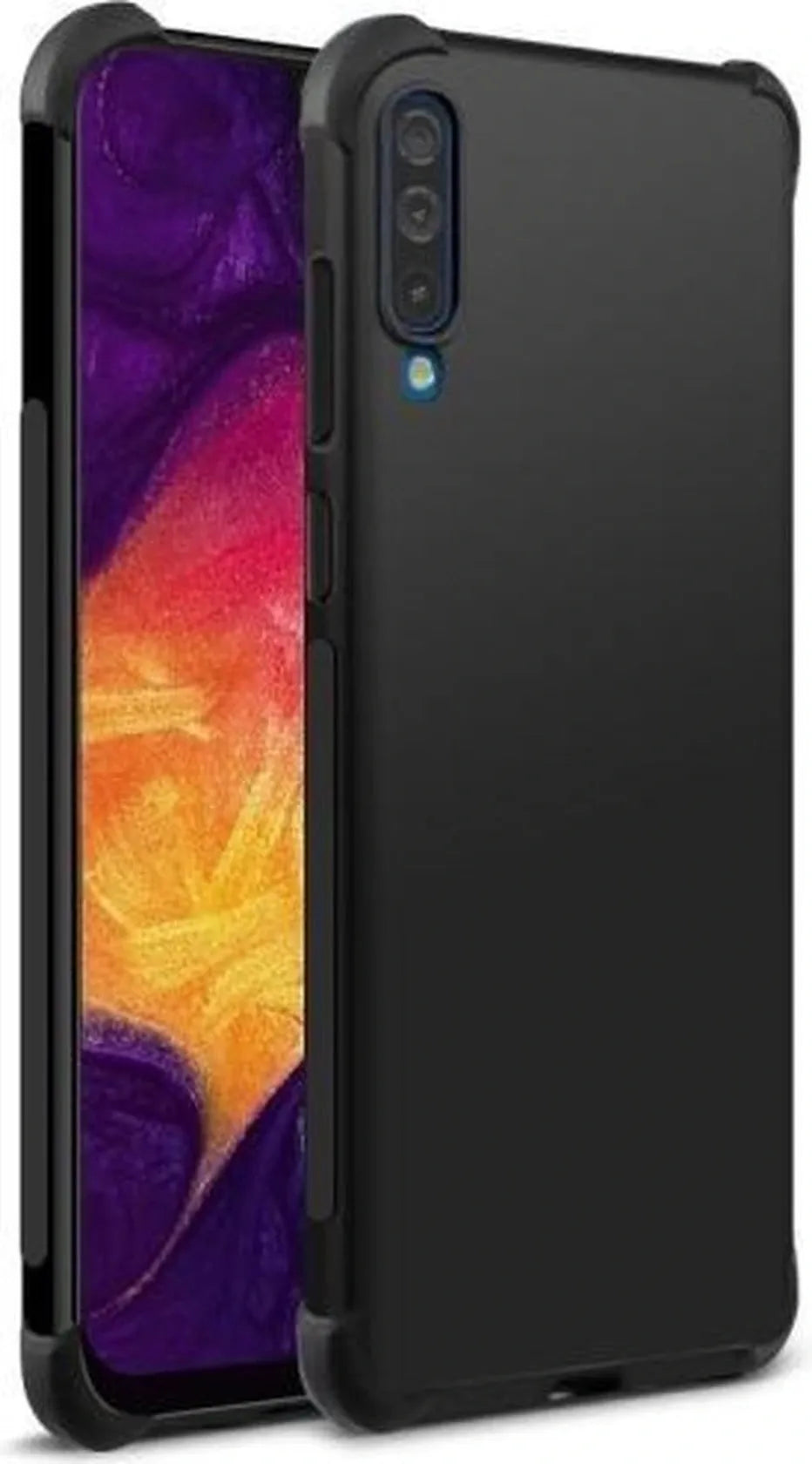 Samsung Galaxy A70 Hoesjes – Soft TPU Siliconen Backcover – Schokbestendig – Zwart-Ilumina Benelux