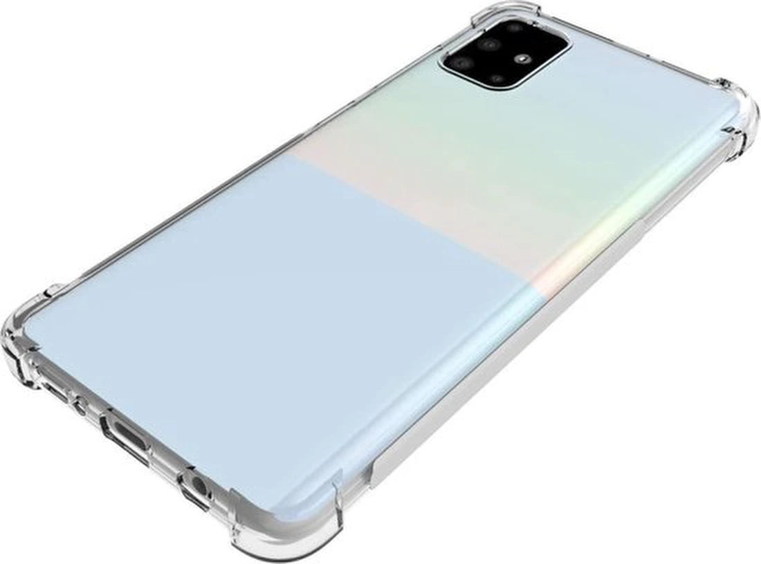 Samsung Galaxy A41 Hoesjes – Anti-Shock Siliconen Backcover – Inclusief 2x Screenprotector Gehard Glas – Zwart