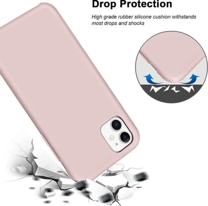 iPhone 12 Pro Max Hoesjes – Siliconen Backcover – Soft Touch – Schokbestendig – Pink Sand-Ilumina Benelux