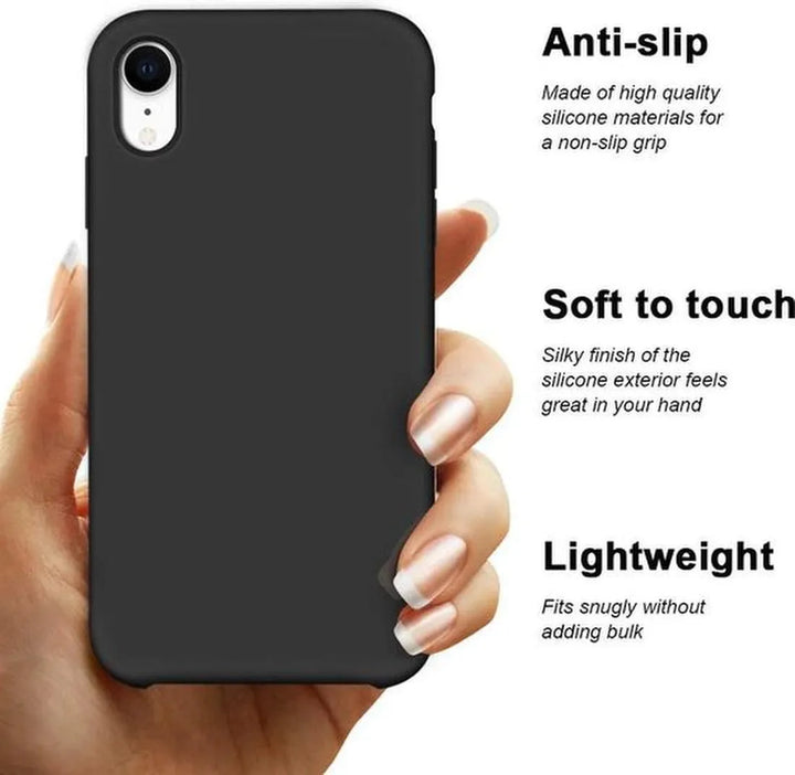 iPhone XR Hoesjes – Siliconen Backcover – Soft Silicone – Schokbestendig – Zwart-Ilumina Benelux