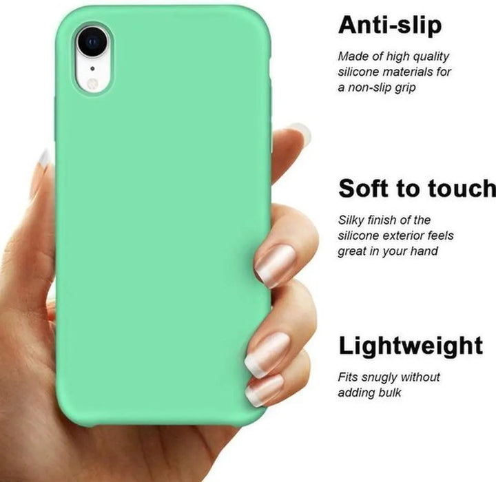 iPhone X/XS Hoesjes – Siliconen Backcover – Soft Silicone – SpearMint – Mintgroen-Ilumina Benelux