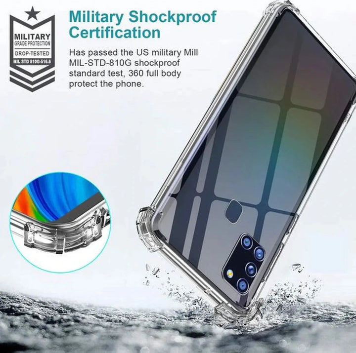 Samsung Galaxy A21S Hoesjes – Siliconen Backcover – Schokbestendig – Transparant-Ilumina Benelux