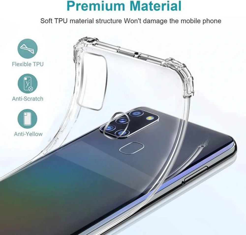 Samsung Galaxy A21S Hoesjes – Siliconen Backcover – Schokbestendig – Transparant-Ilumina Benelux