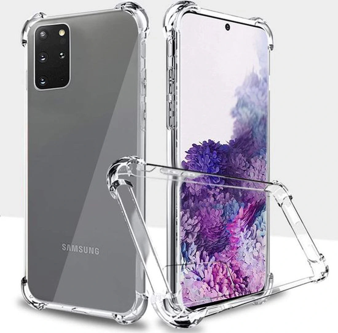 Shockproof Flexibele achterkant Silicone hoesje Transparant Geschikt voor: Samsung Galaxy S20 Plus