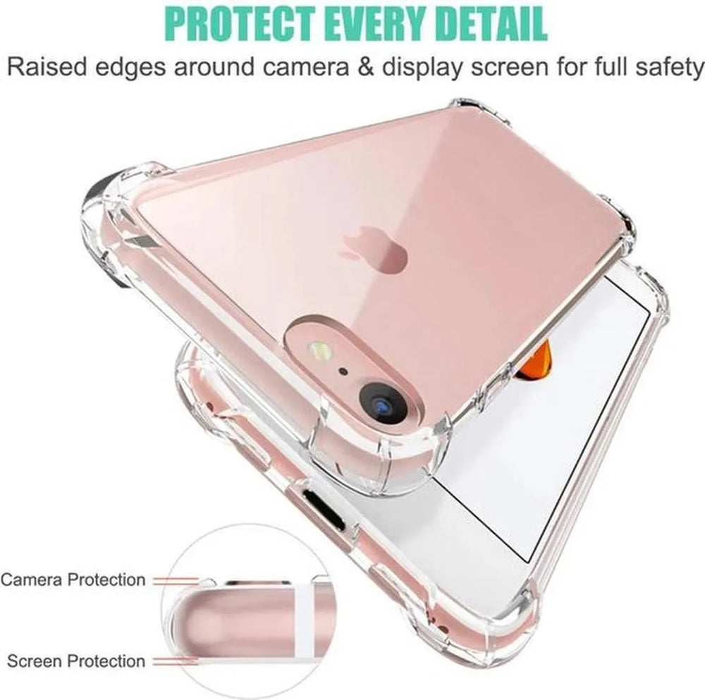iPhone 6/6S Hoesjes – Soft TPU Siliconen Backcover – Schokbestendig – Transparant-Ilumina Benelux
