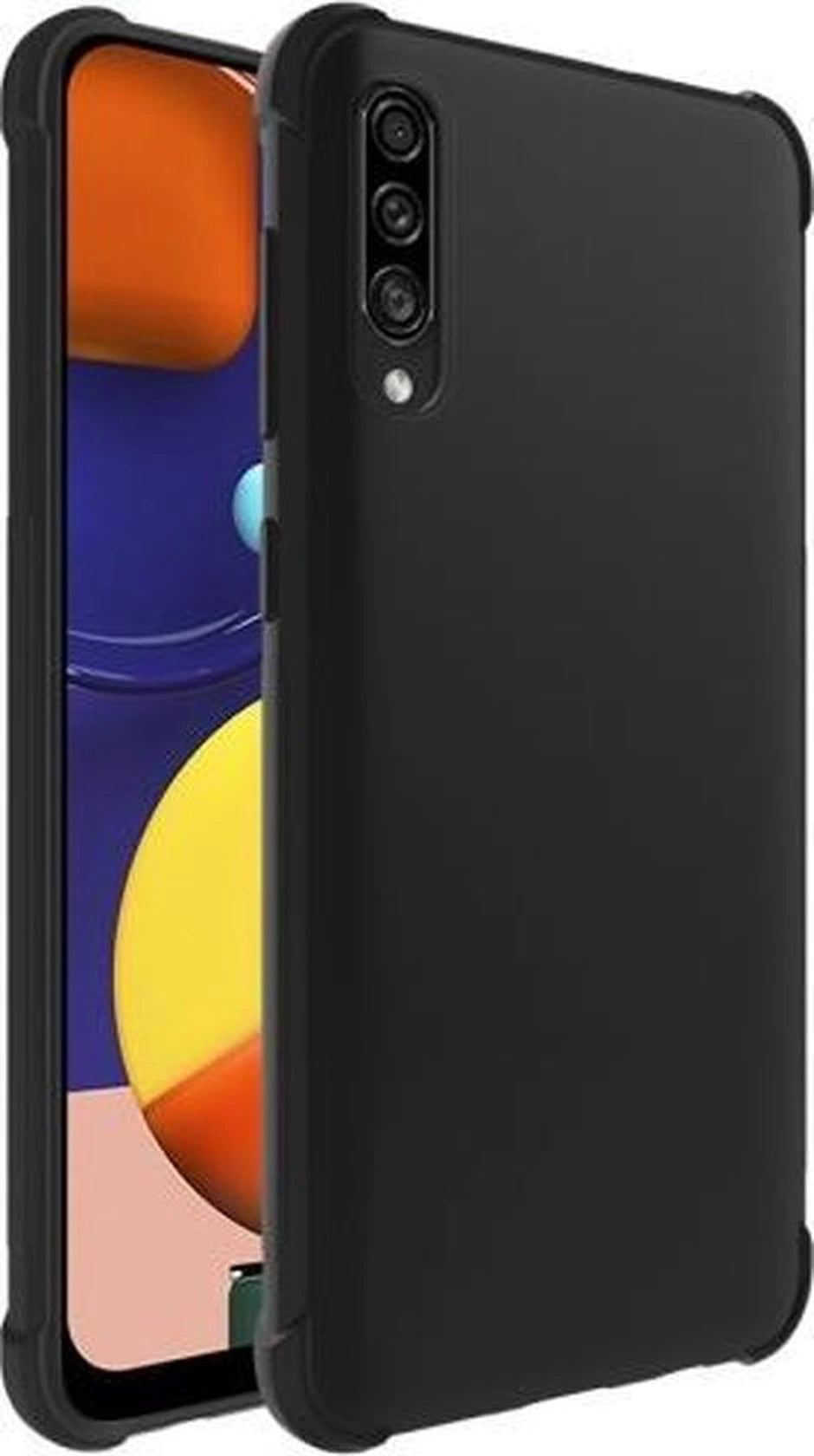 Shockproof Soft TPU hoesje zwart Silicone Case geschikt voor Samsung Galaxy A30S