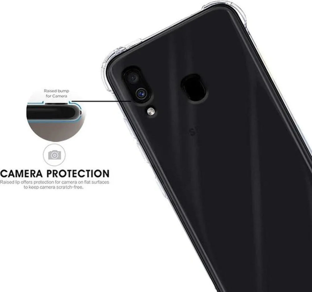 Samsung Galaxy A30S Hoesjes – Soft TPU Siliconen Backcover – Schokbestendig – Zwart-Ilumina Benelux