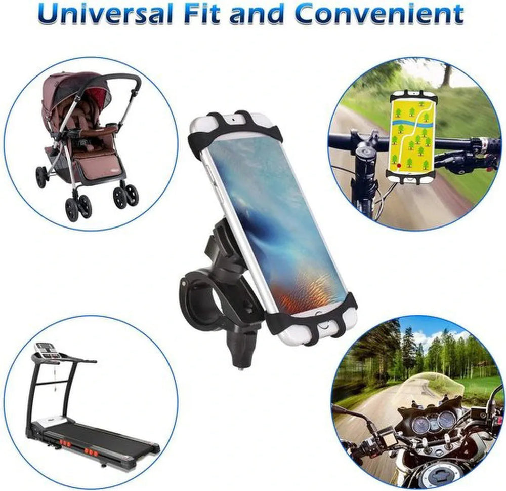 Telefoonhouder fiets – 360° draaibaar – Universele stuurhouder – Voor smartphone MTB & motorfiets – Zwart-Ilumina Benelux