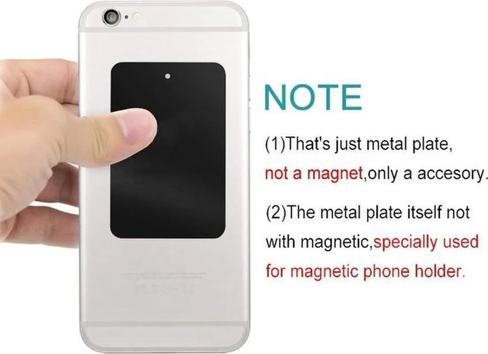 Magnetische Plaatje – Geschikt voor Smartphone Autohouder – Met 3M Plakstrip – Sterke Magneet – Zwart-Ilumina Benelux