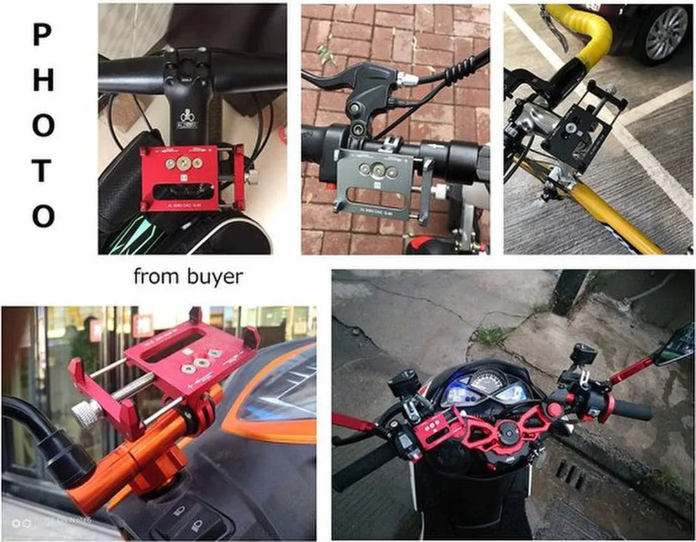 Telefoonhouder fiets – Aluminium stuurhouder – 360° draaibaar – Verstelbaar – Zwart-Ilumina Benelux