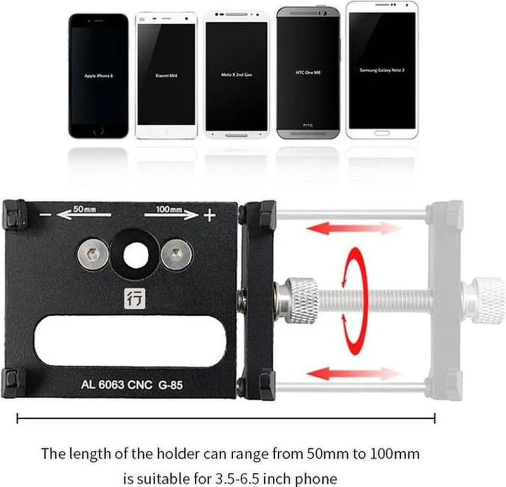 Telefoonhouder fiets – Aluminium stuurhouder – 360° draaibaar – Verstelbaar – Zwart-Ilumina Benelux