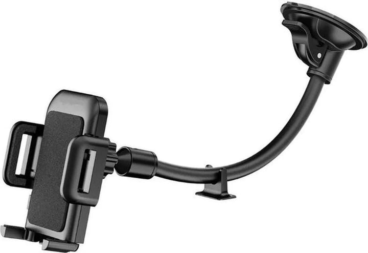 Telefoonhouder auto – Voorruit montage – Lange arm – 360° draaibaar – Zwart-Ilumina Benelux